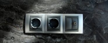 Electrical sockets on the marble wall