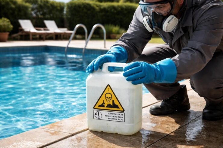 découvrez si l'utilisation de l'acide sulfurique pour la piscine est réellement sécurisée malgré ses risques potentiels et apprenez les précautions à prendre.