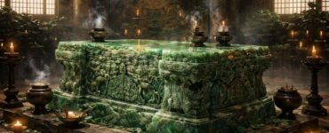 découvrez l'autel du bassin de jade morcelé, une pièce maîtresse des cérémonies anciennes, symbole de mystère et de tradition dans les rituels historiques.