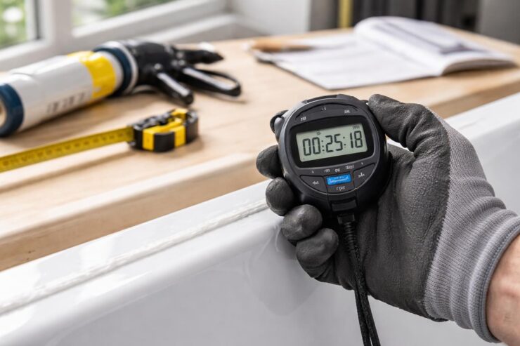 découvrez comment mesurer avec précision le temps de séchage du silicone avant la mise en eau pour garantir une étanchéité optimale et éviter les fuites.