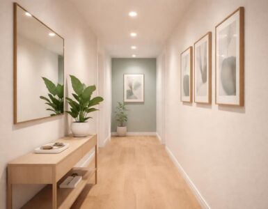 découvrez des astuces déco pour bien choisir la couleur idéale dans un couloir sans fenêtre et rendre cet espace lumineux et accueillant.