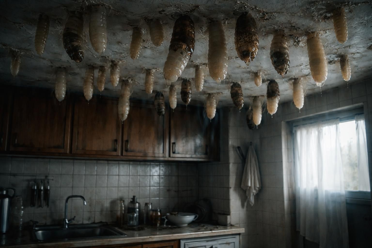 découvrez pourquoi des larves apparaissent au plafond de votre cuisine et comment prévenir cette métamorphose inquiétante pour garantir un environnement sain.