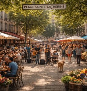 découvrez la place sainte-catherine, un espace vibrant au cœur de la ville où se mêlent rencontres, échanges culturels et moments conviviaux.