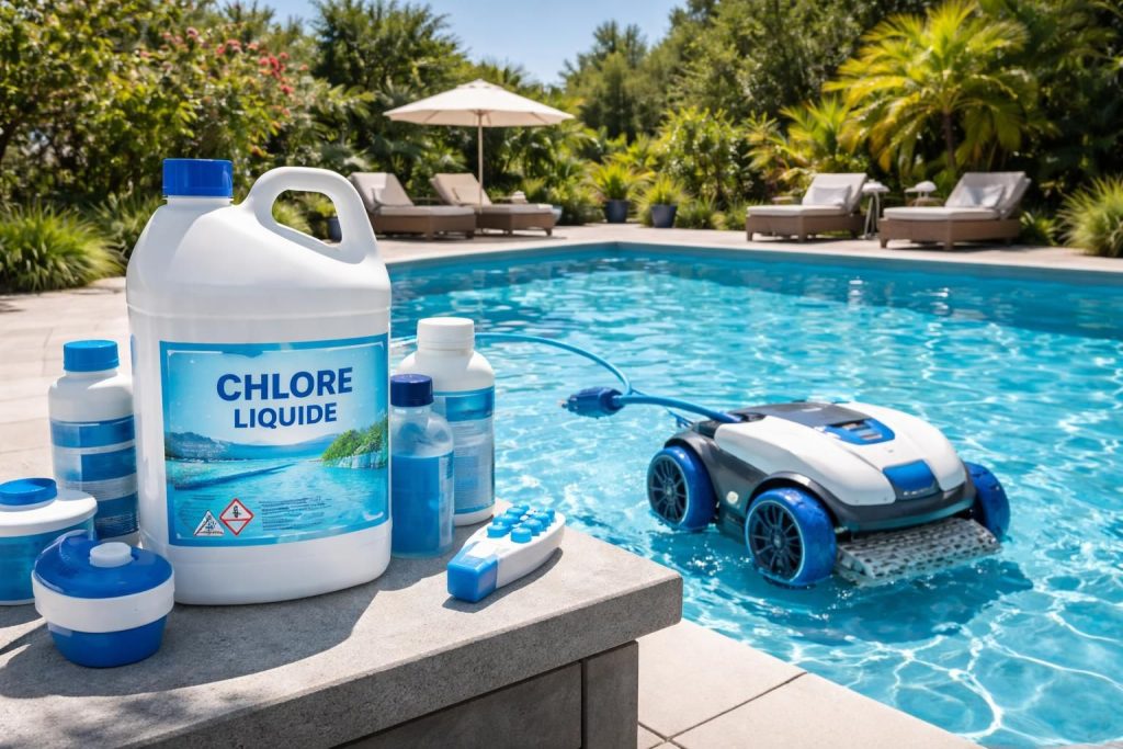 découvrez comment choisir le chlore choc et le robot piscine idéaux pour garantir une eau propre et un entretien facile, et profitez pleinement de votre été au bord de la piscine.