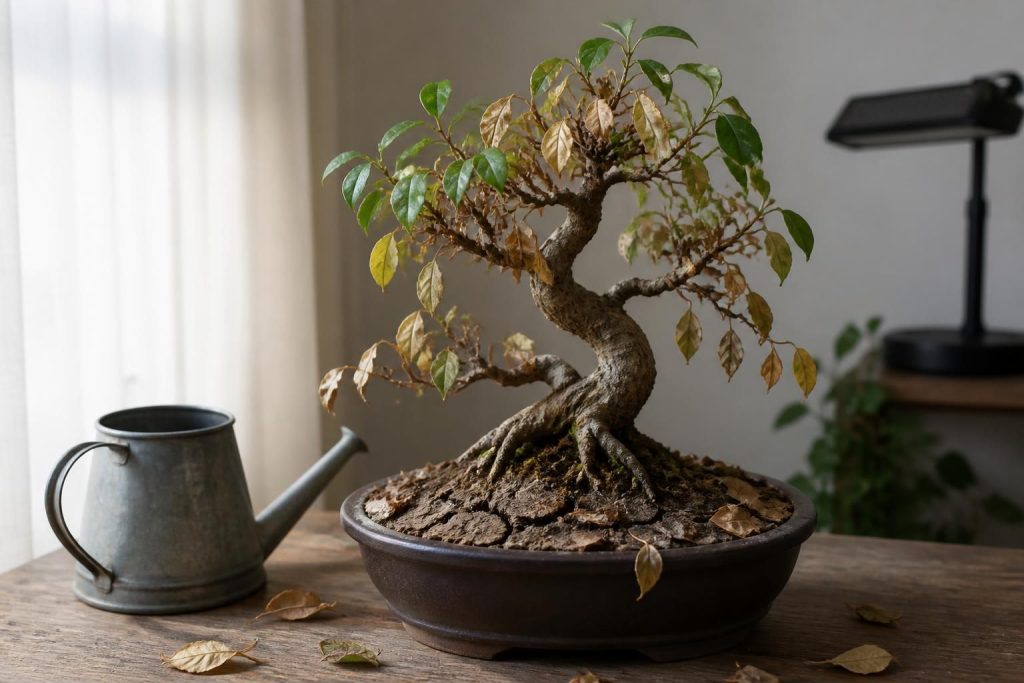 découvrez comment identifier les signes de stress chez un bonsaï qui perd ses feuilles et apprenez à prendre soin de votre arbre pour qu'il reste en bonne santé.