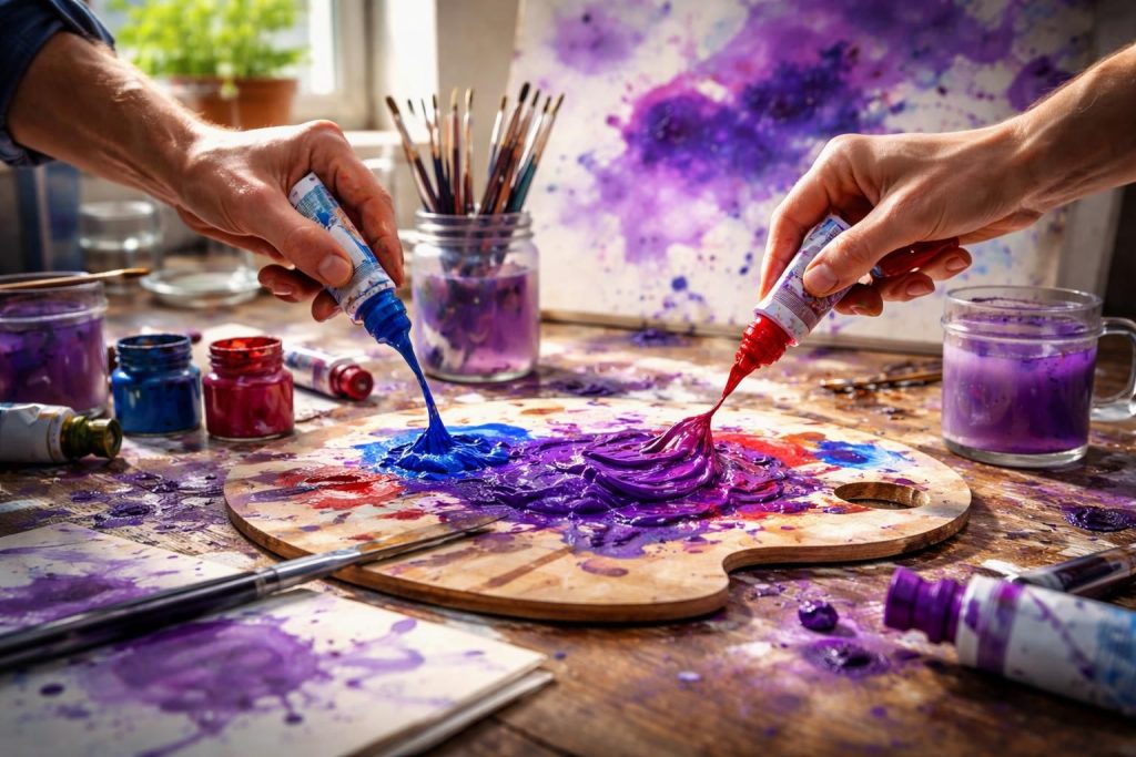 apprenez à créer la couleur violette de façon créative et originale grâce à nos astuces simples et innovantes.