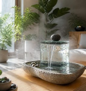 découvrez comment les fontaines à eau décoratives d'intérieur améliorent la qualité de l'air ambiant tout en apportant une touche esthétique et apaisante à votre espace de vie.